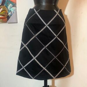 Black & White Talbot’s A-line Skirt